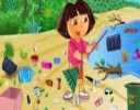 Dora Sahili Temizleme oyunu ile çevreci bir çocuk olduğumuzu oyun oynarken bile göstere...